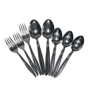 Vtg Montgomery Ward MWCO H Stainless Steel Japan Flatware Spoons And Forks